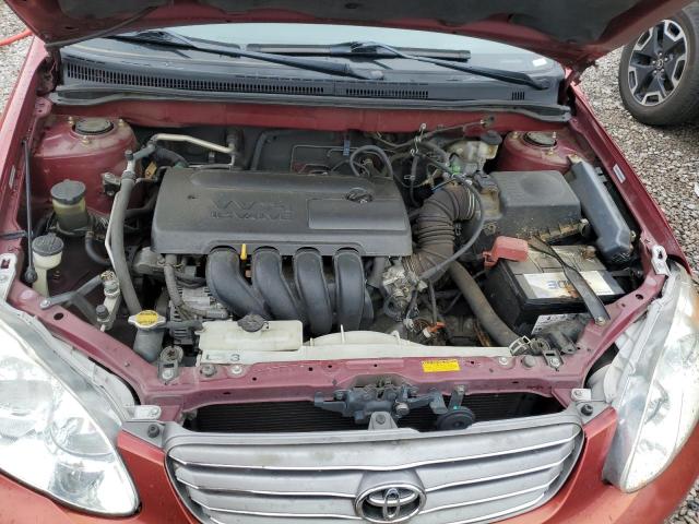 1NXBR32E04Z234948 - 2004 TOYOTA COROLLA CE RED photo 11