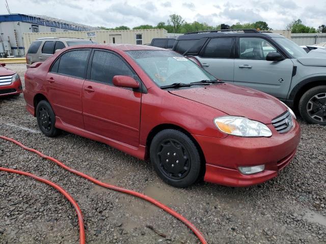 1NXBR32E04Z234948 - 2004 TOYOTA COROLLA CE RED photo 4