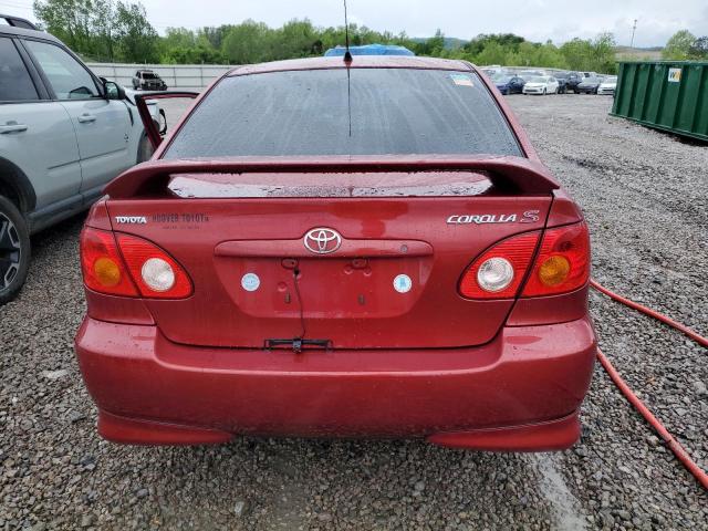 1NXBR32E04Z234948 - 2004 TOYOTA COROLLA CE RED photo 6