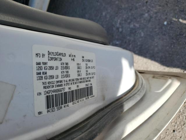 1D4GP24R06B666757 - 2006 DODGE GRAND CARA SE WHITE photo 13