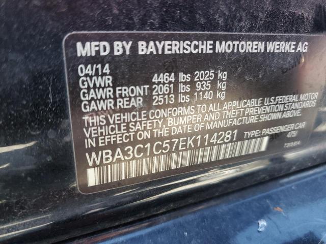 WBA3C1C57EK114281 - 2014 BMW 328 I SULEV BLACK photo 12