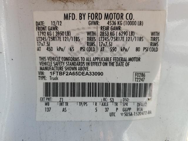 1FTBF2A65DEA33090 - 2013 FORD F250 SUPER DUTY WHITE photo 12