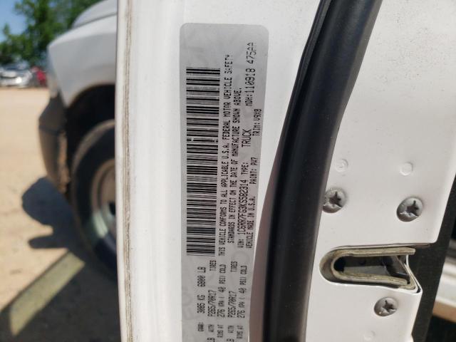 1C6RR7FG3KS582314 - 2019 RAM 1500 CLASS TRADESMAN WHITE photo 12