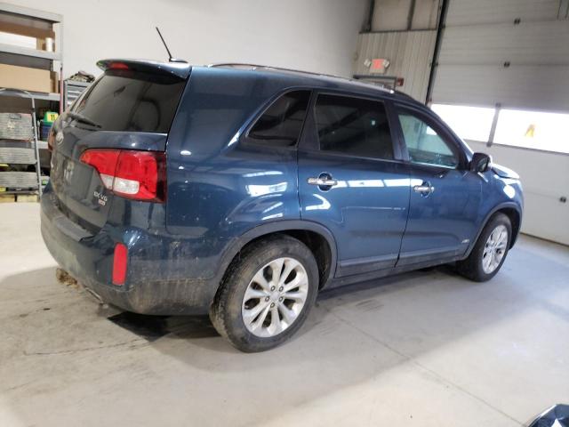 5XYKUDA72EG459905 - 2014 KIA SORENTO EX BLUE photo 3