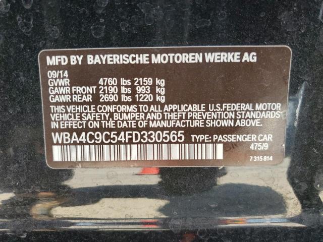 WBA4C9C54FD330565 - 2015 BMW 428 XI GRAN COUPE SULEV BLACK photo 12