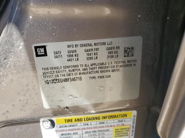 1G1ZC5EU4BF346715 - 2011 CHEVROLET MALIBU 1LT 绿色 照片 13