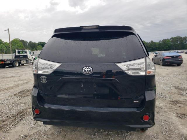 5TDXZ3DC5KS011358 - 2019 TOYOTA SIENNA SE BLACK photo 6