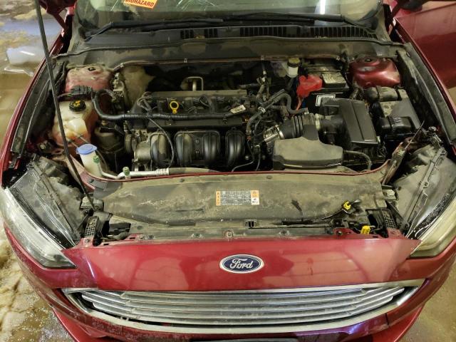 3FA6P0H74HR227992 - 2017 FORD FUSION SE RED photo 11