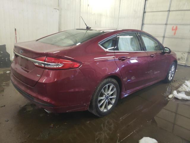 3FA6P0H74HR227992 - 2017 FORD FUSION SE RED photo 3