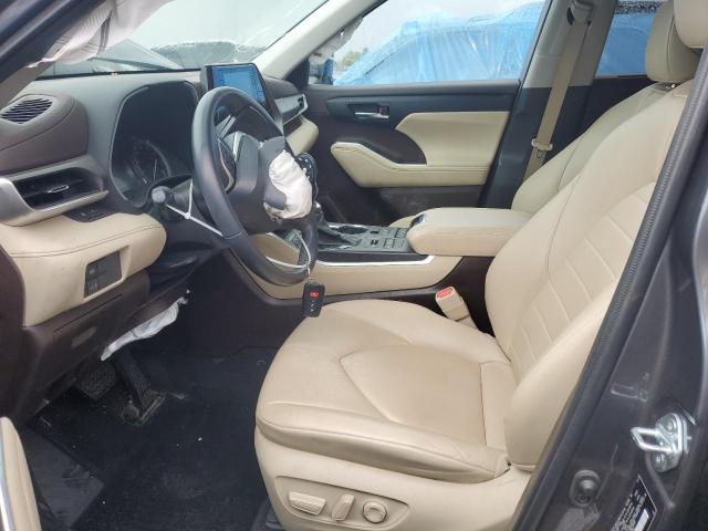 5TDHZRBH1NS562459 - 2022 TOYOTA HIGHLANDER XLE GRAY photo 7