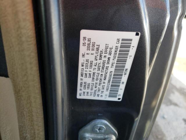 1HGCS12398A024079 - 2008 HONDA ACCORD LX-S GRAY photo 13