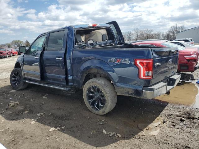 1FTEW1EFXFFB89298 - 2015 FORD F150 SUPERCREW BLUE photo 2
