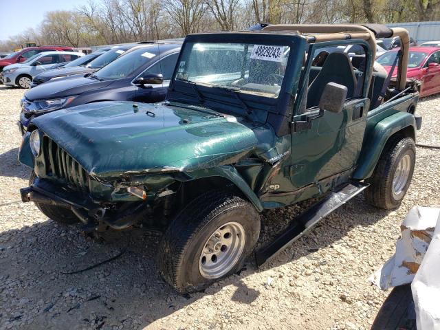 1J4FA59S0YP760127 - 2000 JEEP WRANGLER / SAHARA GREEN photo 1