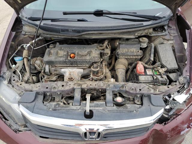 2HGFB2F50CH565305 - 2012 HONDA CIVIC LX RED photo 11