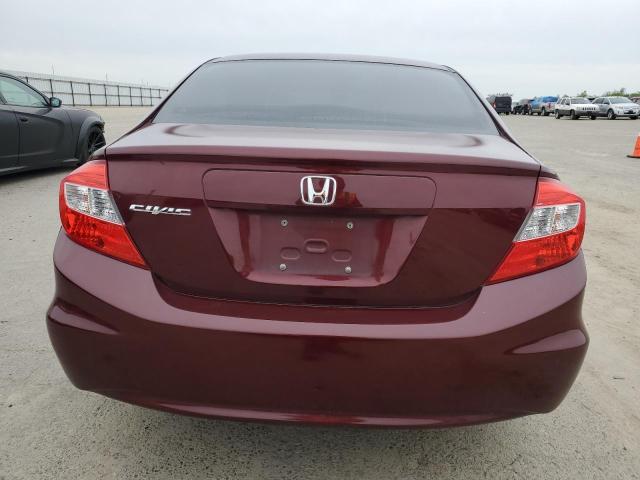 2HGFB2F50CH565305 - 2012 HONDA CIVIC LX RED photo 6