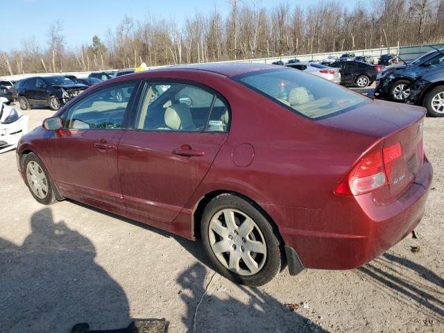 2HGFA16558H537245 - 2008 HONDA CIVIC LX RED photo 2