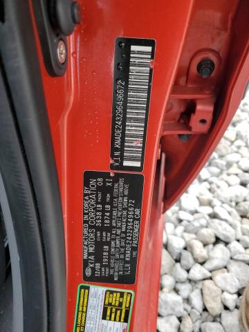 KNADE243296496672 - 2009 KIA RIO 5 SX RED photo 14