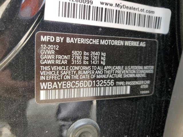 WBAYE8C56DD132556 - 2013 BMW 750 LI BLACK photo 12