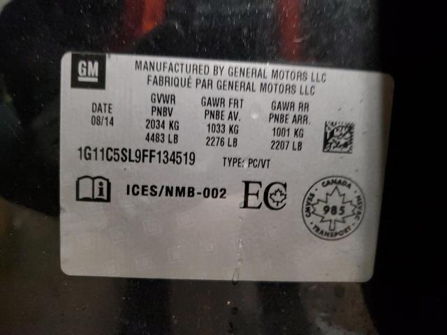 1G11C5SL9FF134519 - 2015 CHEVROLET MALIBU 1LT 黑色 照片 12