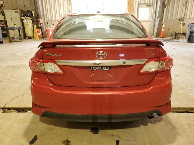 2T1BU4EE6BC708108 - 2011 TOYOTA COROLLA BASE RED photo 6