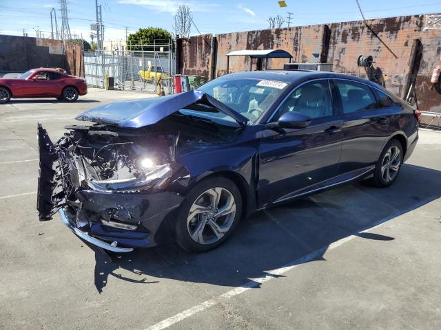 1HGCV1F42JA044285 - 2018 HONDA ACCORD EX BLUE photo 1