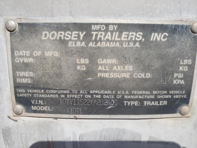 1DTV11522YA282609 - 2000 UTILITY TRAILER WHITE photo 10