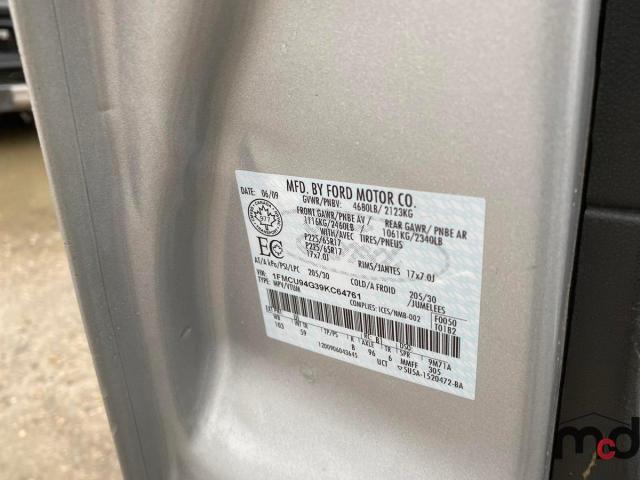 1FMCU94G39KC64761 - 2009 FORD ESCAPE LIMITED SILVER photo 10