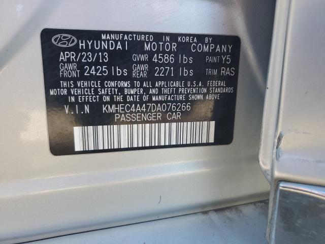 KMHEC4A47DA076266 - 2013 HYUNDAI SONATA HYBRID SILVER photo 12