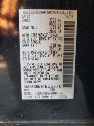 5N1AR18U79C615370 - 2009 NISSAN PATHFINDER S 黑色 照片 13