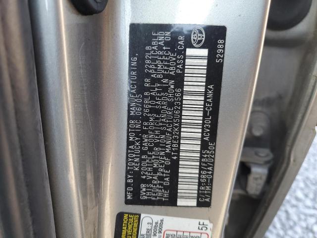 4T1BE32KX5U623566 - 2005 TOYOTA CAMRY LE TEAL photo 12