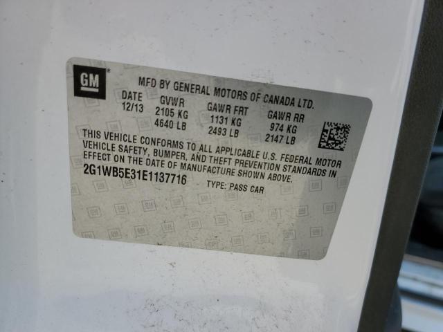 2G1WB5E31E1137716 - 2014 CHEVROLET IMPALA LIM LT WHITE photo 12