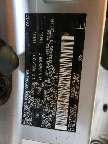 JTEBU5JR1J5499110 - 2018 TOYOTA 4RUNNER SR5/SR5 PREMIUM 银色 照片 12