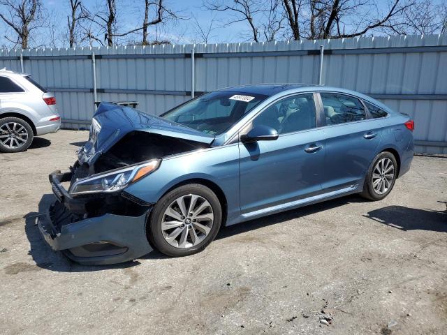 5NPE34AF9FH081289 - 2015 HYUNDAI SONATA SPORT BLUE photo 1