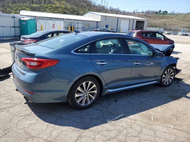 5NPE34AF9FH081289 - 2015 HYUNDAI SONATA SPORT BLUE photo 3