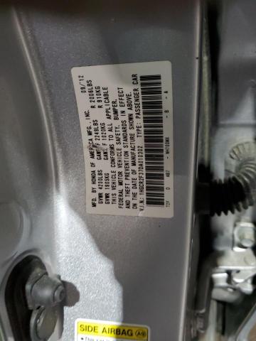 1HGCR2F37DA010302 - 2013 HONDA ACCORD LX GRAY photo 12