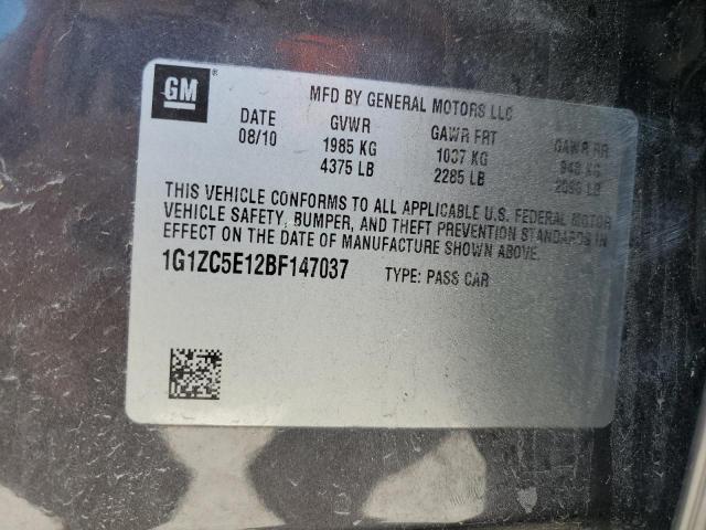 1G1ZC5E12BF147037 - 2011 CHEVROLET MALIBU 1LT GRAY photo 12