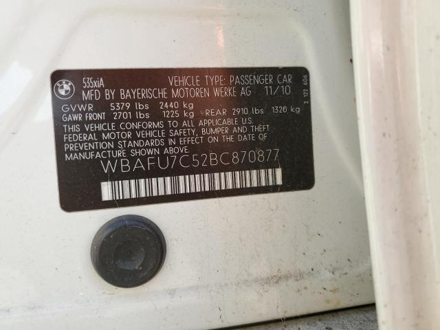 WBAFU7C52BC870877 - 2011 BMW 535 XI Ağ foto 13