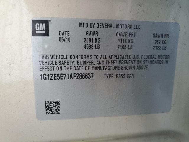 1G1ZE5E71AF286637 - 2010 CHEVROLET MALIBU LTZ ოქროსფერი ფოტო 12