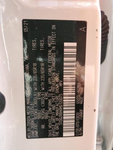 5TDGZRBH6MS120075 - 2021 TOYOTA HIGHLANDER XLE أبيض صورة 14