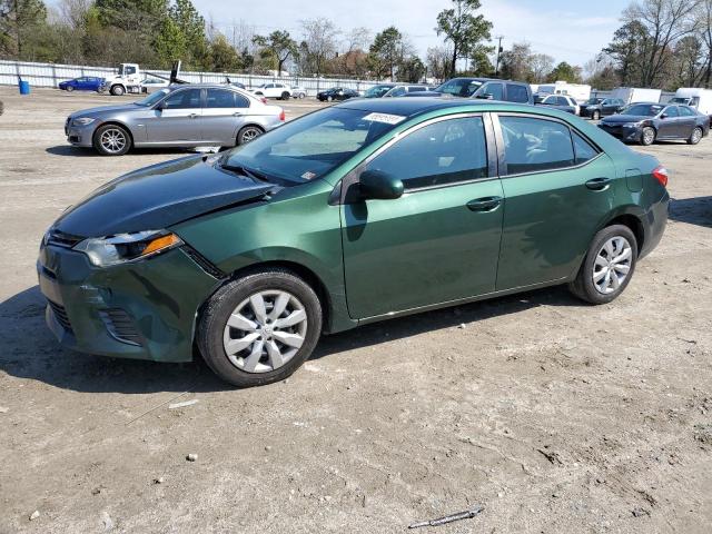 2T1BURHE5FC471576 - 2015 TOYOTA COROLLA L GREEN photo 1