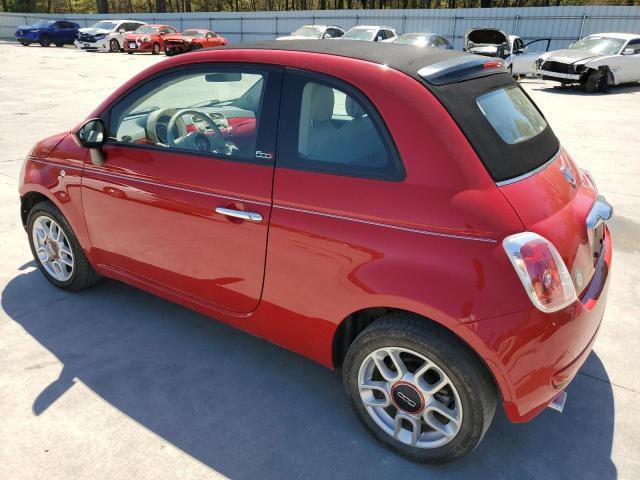 3C3CFFDR5FT508293 - 2015 FIAT 500 POP RED photo 2
