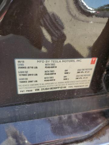 5YJSA1BC8DFP10144 - 2013 TESLA MODEL S Qəhvəyi foto 13