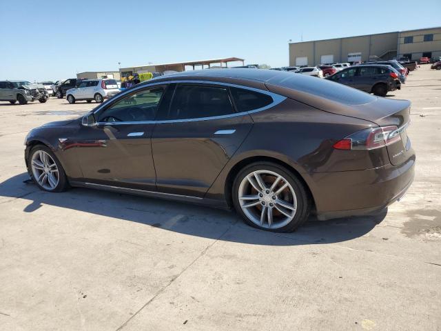 5YJSA1BC8DFP10144 - 2013 TESLA MODEL S Qəhvəyi foto 2