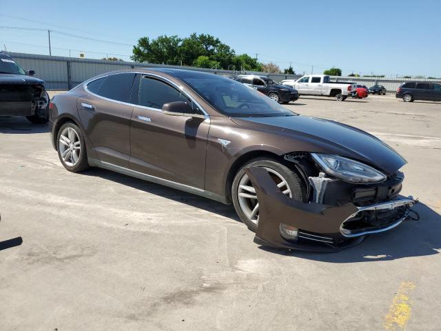 5YJSA1BC8DFP10144 - 2013 TESLA MODEL S Qəhvəyi foto 4