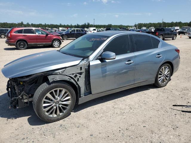 JN1EV7AP2JM357706 - 2018 INFINITI Q50 LUXE SILVER photo 1