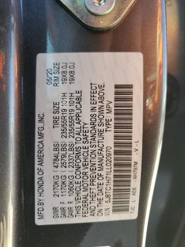 5J8TC1H71LL020970 - 2020 ACURA RDX ADVANCE GRAY photo 13