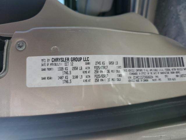 2C4RC1CG7DR606694 - 2013 CHRYSLER TOWN & COU TOURING L BEIGE photo 14