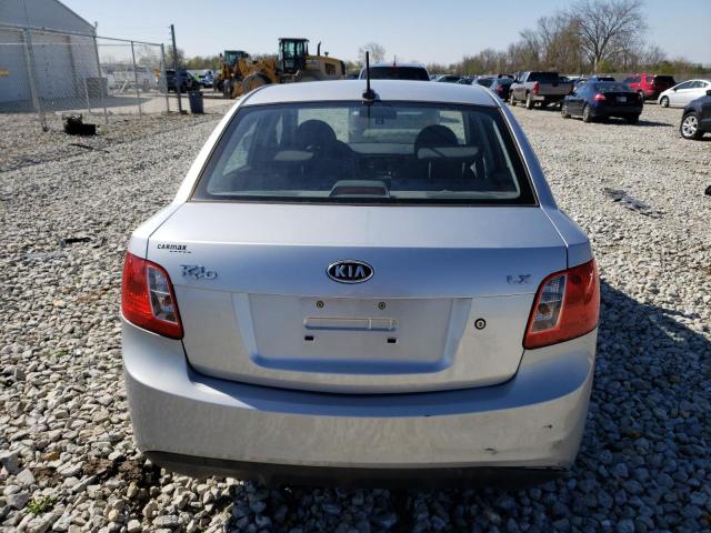 KNADH4A37B6925754 - 2011 KIA RIO BASE SILVER photo 6