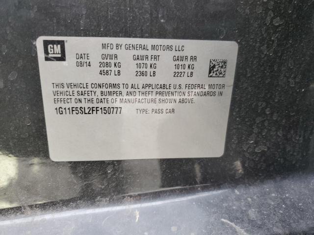 1G11F5SL2FF150777 - 2015 CHEVROLET MALIBU LTZ ლურჯი ფოტო 13