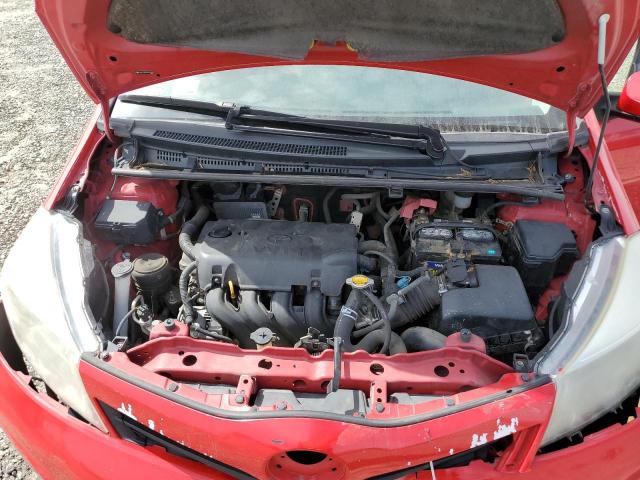 JTDKTUD36DD542990 - 2013 TOYOTA YARIS RED photo 11